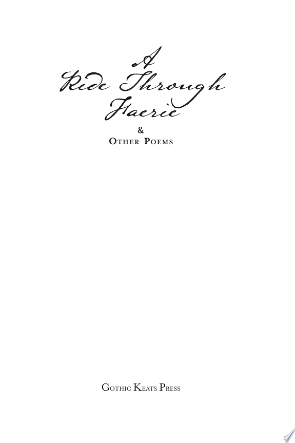 A Ride Through Faerie & Other Poems