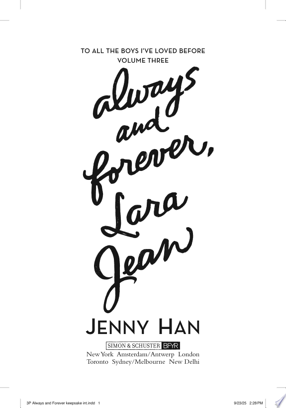 Always and Forever, Lara Jean