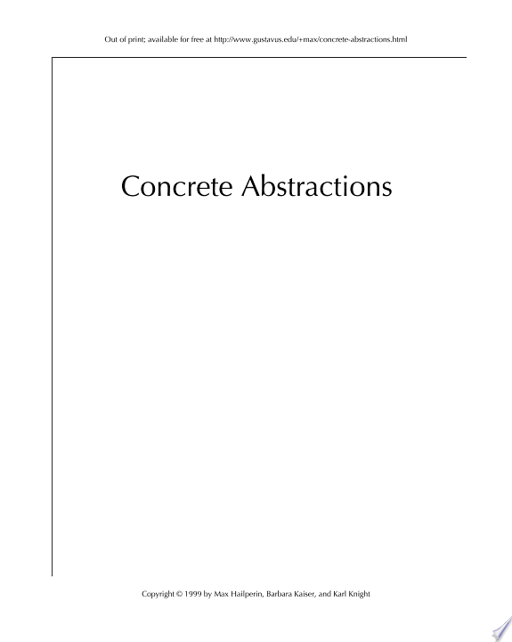 Concrete Abstractions