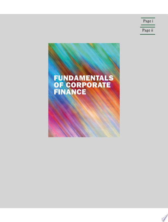 eBook: Fundamentals of Corporate Finance 5e