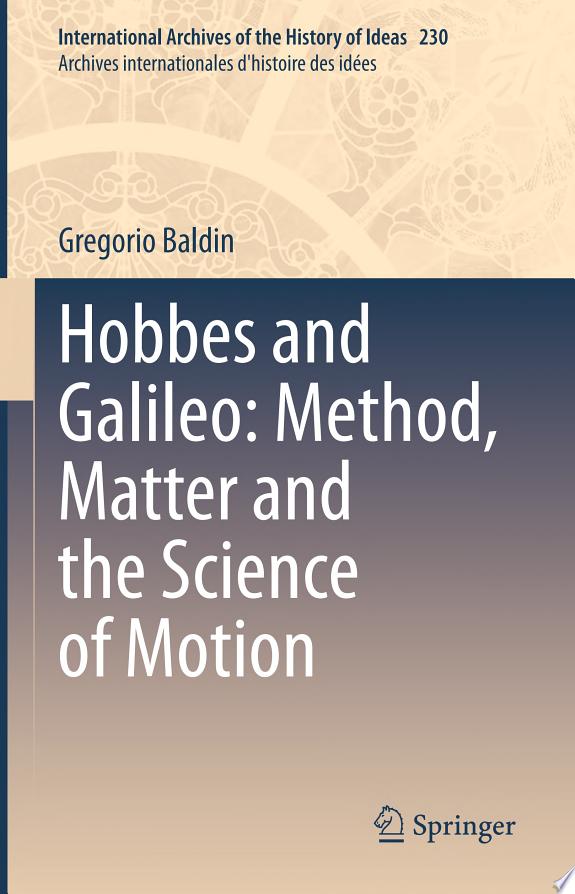 Hobbes and Galileo: Method, Matter and the Science of Motion