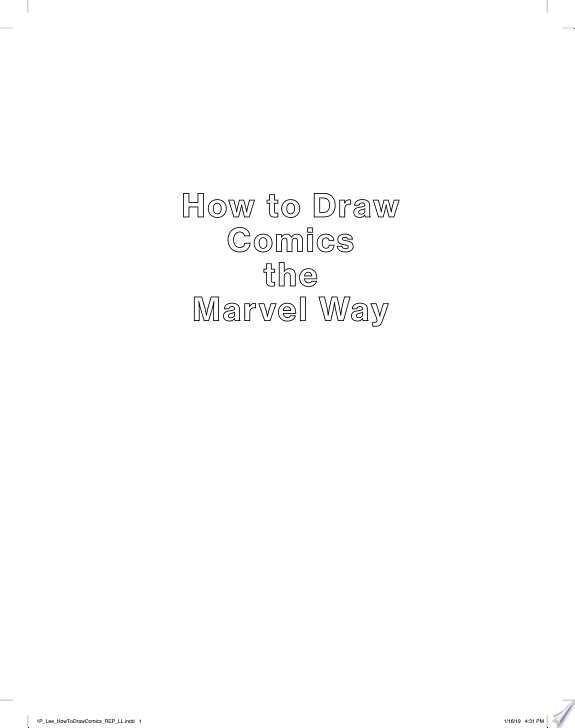 How To Draw Comics The Marvel Way