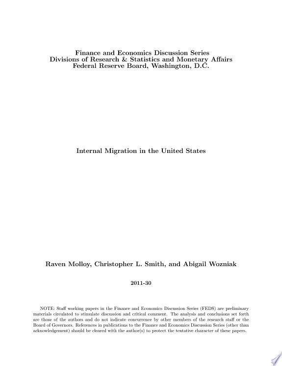Internal Migration in the United States
