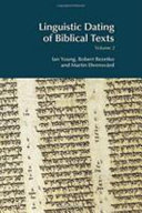Linguistic Dating of Biblical Texts: Volume 2