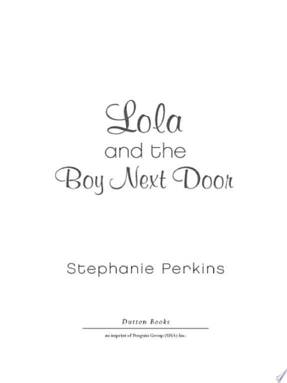 Lola and the Boy Next Door
