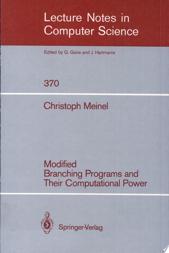 Modified Branching Programs and Their Computational Power