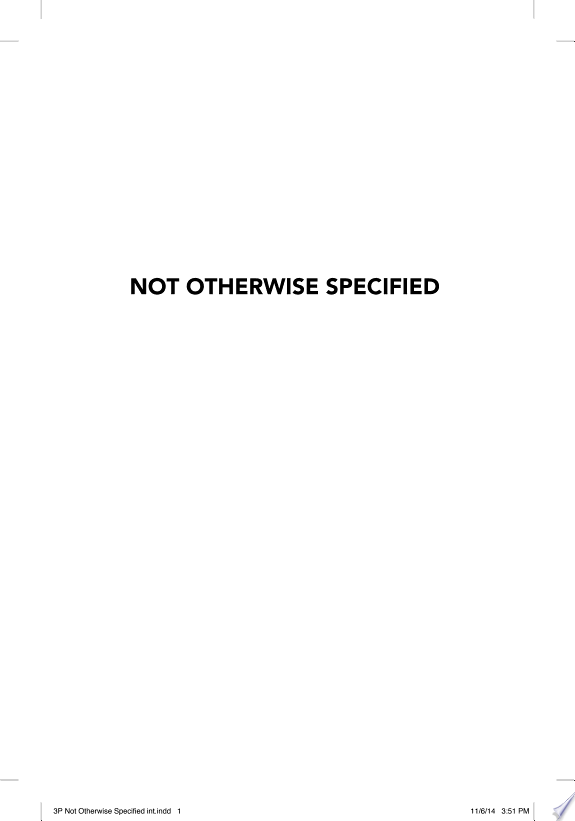 Not Otherwise Specified