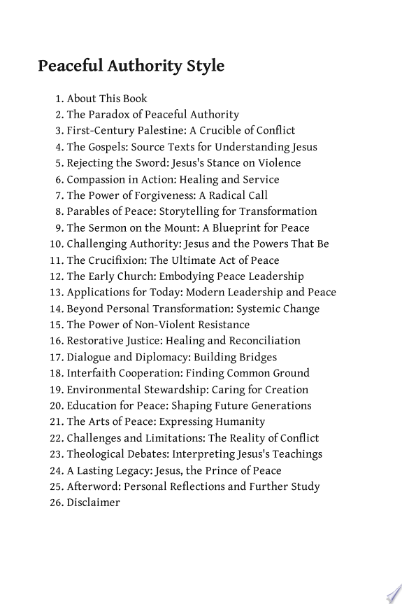 Peaceful Authority Style