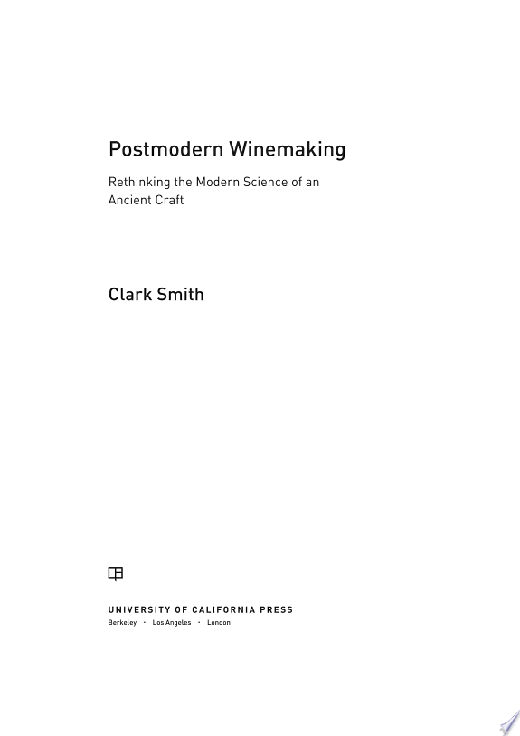 Postmodern Winemaking