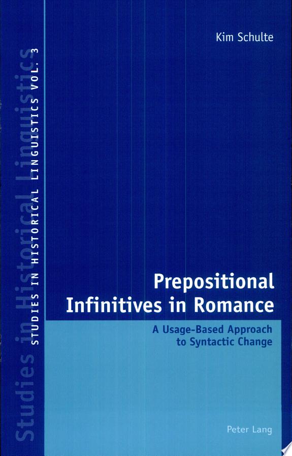 Prepositional Infinitives in Romance