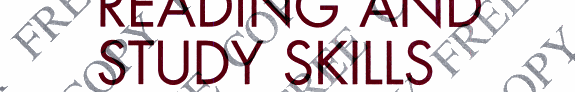 Reading and Study Skills