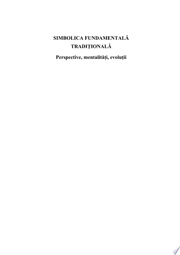 Simbolica fundamentală tradițională