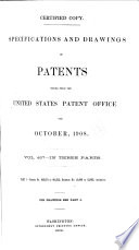 Specifications and Drawings of Patents Issued from the United States Patent Office