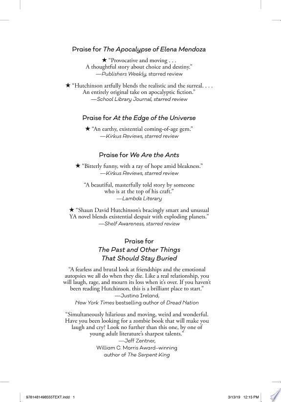 The Apocalypse of Elena Mendoza