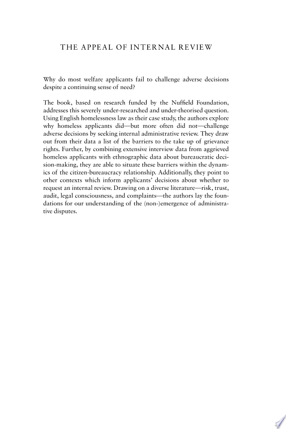 The Appeal of Internal Review