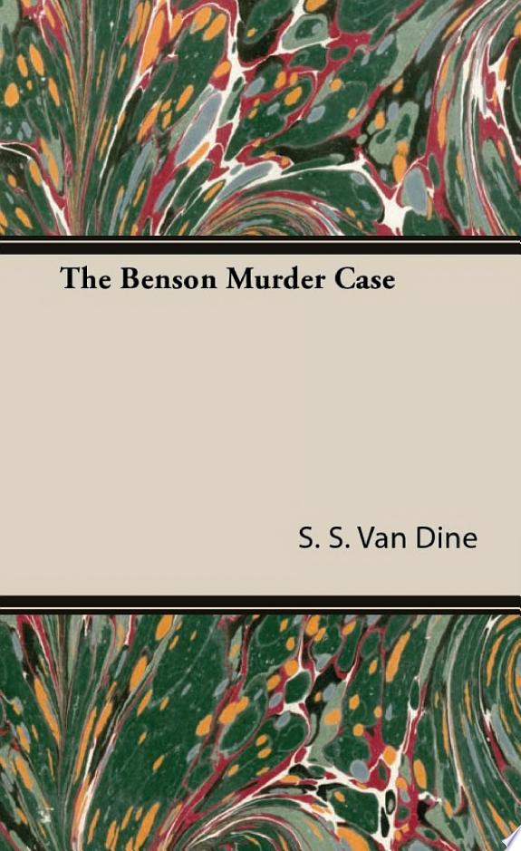 The Benson Murder Case