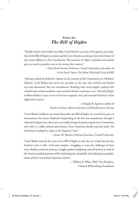 The Bill of Rights