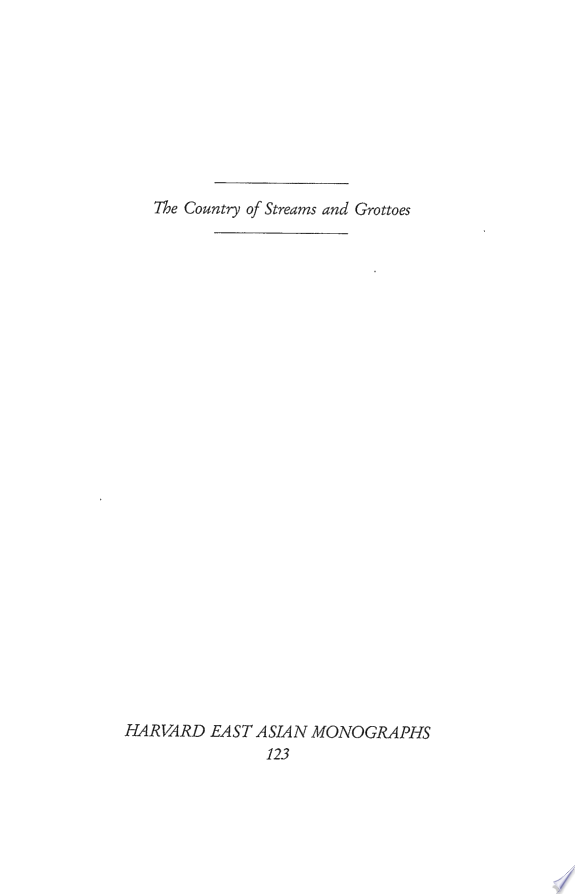 The Country of Streams and Grottoes