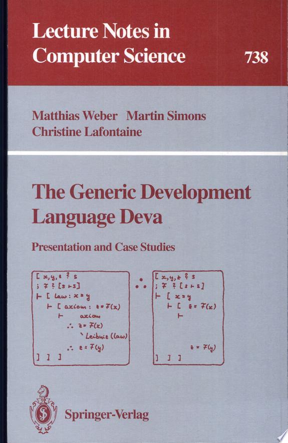 The Generic Development Language Deva