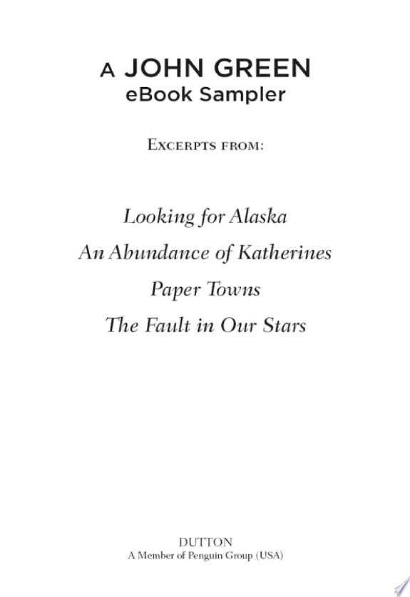 The John Green eSampler
