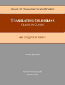 Translating Colossians Clause by Clause